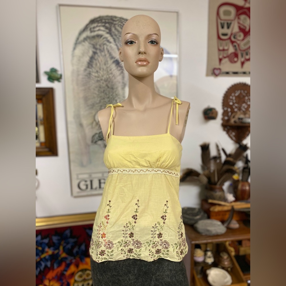 Y2K Embroidered Floral Top